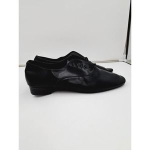 Bokimd Men's Black Leather Lace Up Salsa Tango Jazz Modern Dance Shoes 13